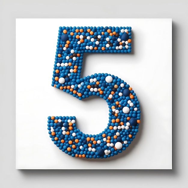 number 5 icon design