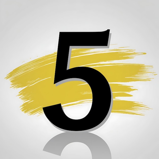 number 5 icon design