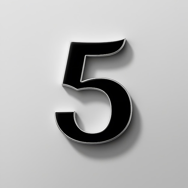 number 5 icon design