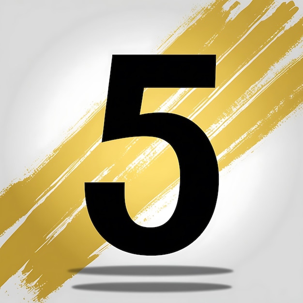 number 5 icon design