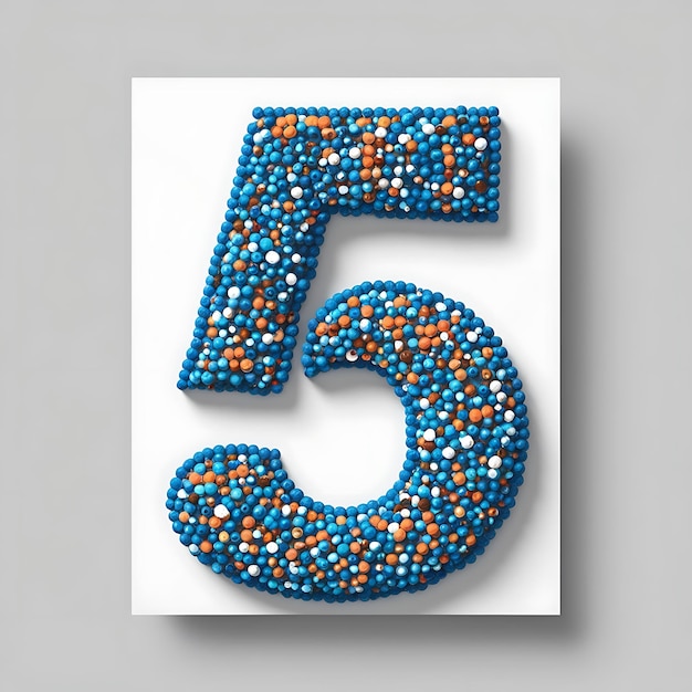 number 5 icon design