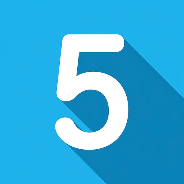 number 5 icon design