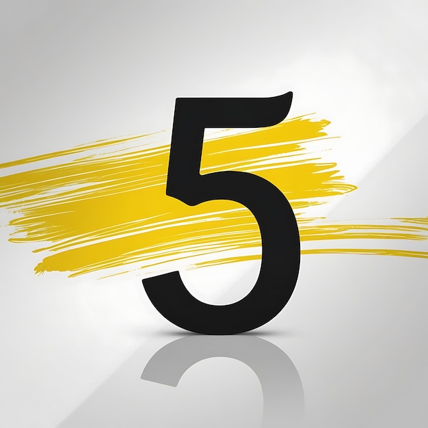 number 5 icon design