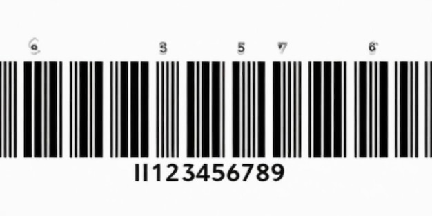 Photo a number of barcode with a barcode on it