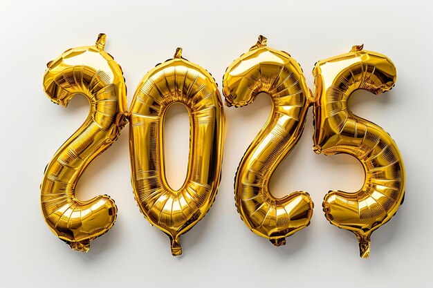 The number in gold balloon font on white background