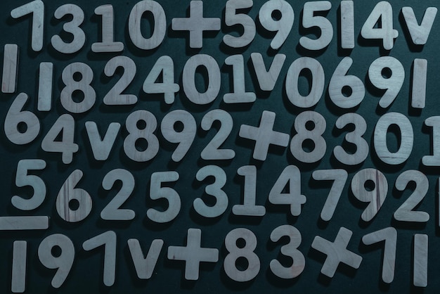 Numbers bright seamless pattern.