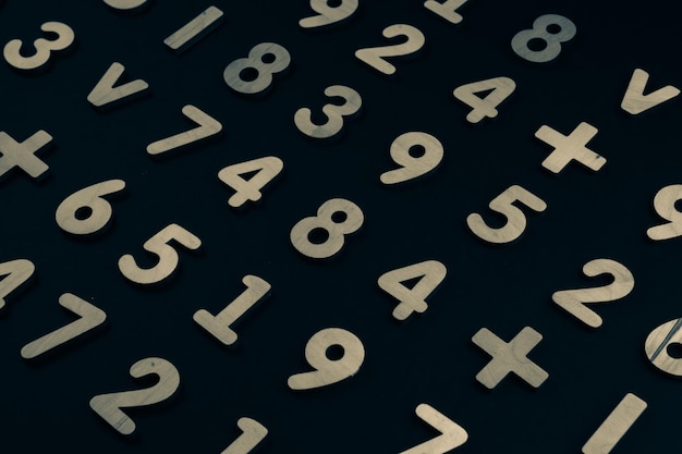 Numbers bright seamless pattern