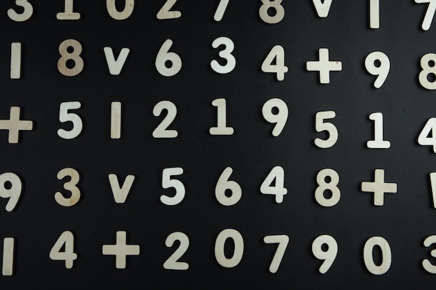 Numbers texture abstraction.