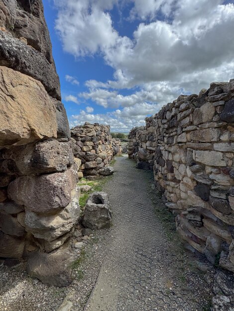 nuraghe barumini su nuraxi nuragic complex su nuraxi in barumini in central sardinia