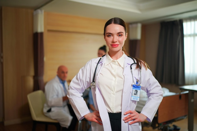 Nurse and doctor team ready for work day