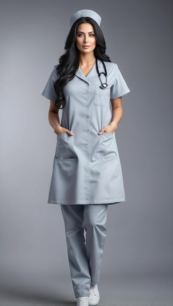 Photo nurse in a medical uniform