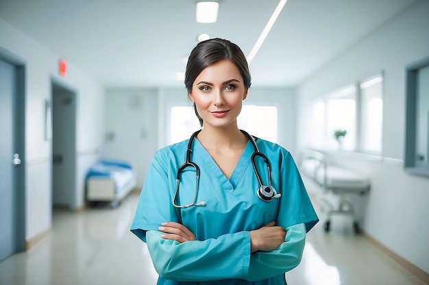 Nurse portrait in hospital