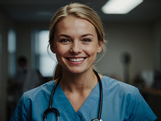 nurse smiling