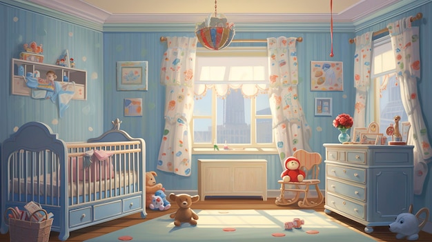 Nursery Room Decoration and Planning oil painting