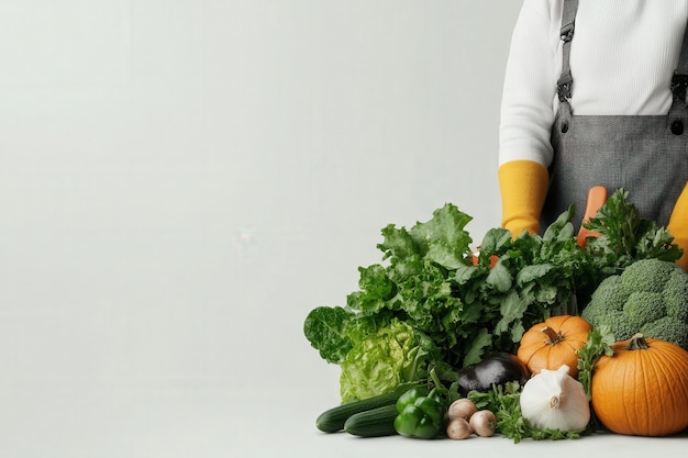 Nurturing Abundance A Vibrant Display of Seasonal Vegetables Ready for Culinary Creations