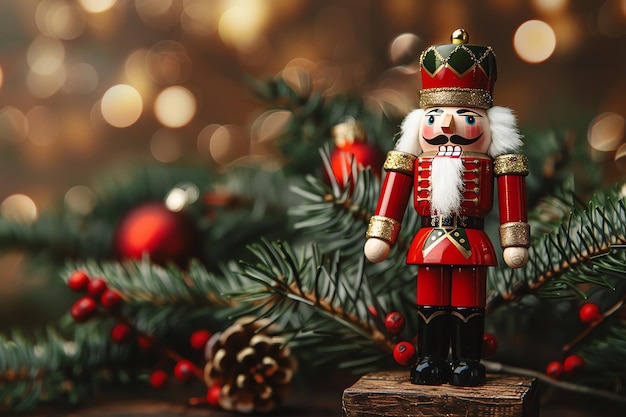 Nutcracker christmas illustration background