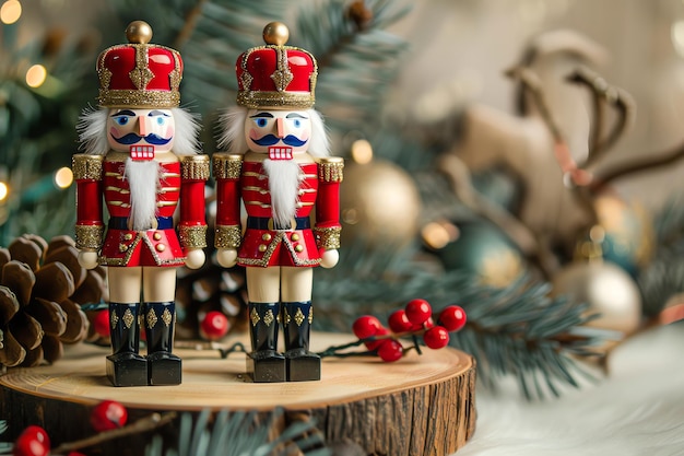 Nutcracker Ornaments christmas illustration background