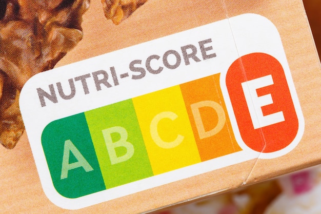 Photo nutri score nutrition label symbol unhealthy eating for food