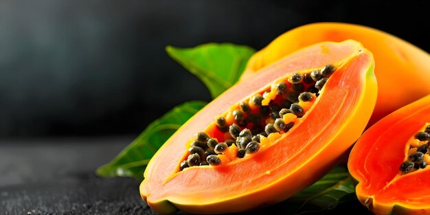 Photo nutritional health benefits and culinary uses of papaya fruits concept nutritional benefits culinary uses papaya fruits health benefits