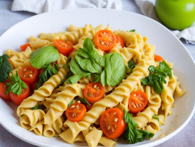 Nutritious Vegetarian Pasta Dish Healthy Lunch Option AIGenerated