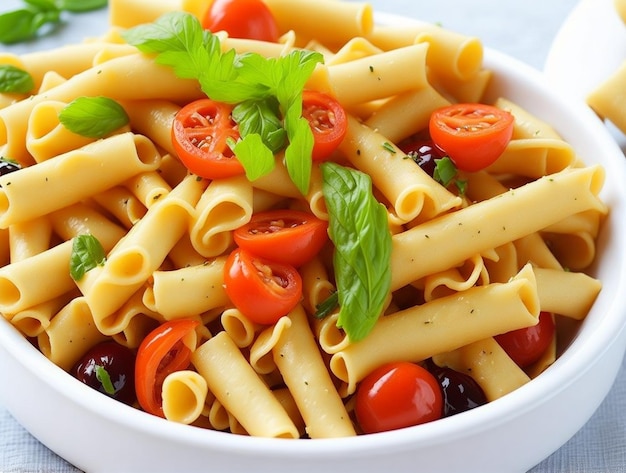 Nutritious Vegetarian Pasta Dish Healthy Lunch Option AIGenerated