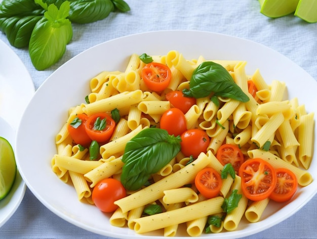 Nutritious Vegetarian Pasta Dish Healthy Lunch Option AIGenerated