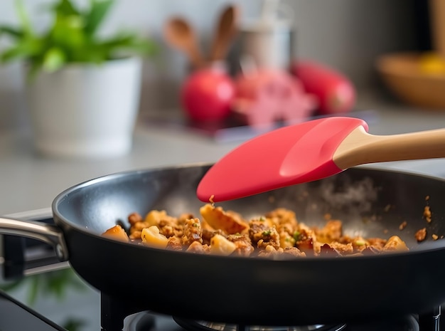 Nylon Utensils in a Stylish Kitchen with Functional Design