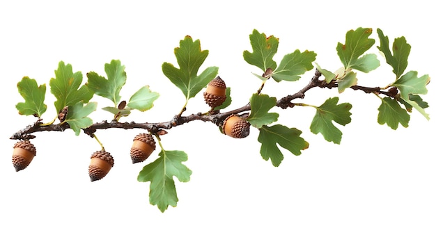 Photo oak branch with acorns