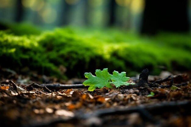 Oak Leaves in Forest Plants tree Leaves forest jungle wallpaper nature texture