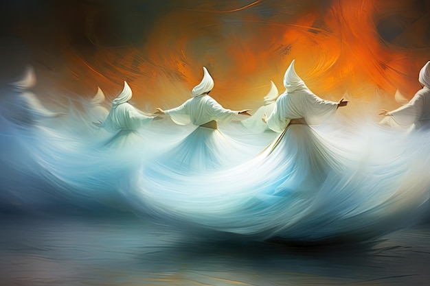 Oasis Whirl Sufi Dervishes Dance of Serenity