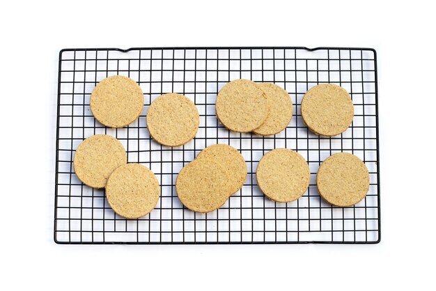 Photo oatcakes on a white background