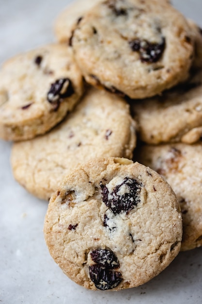 Oatmeal and raisin cookies.