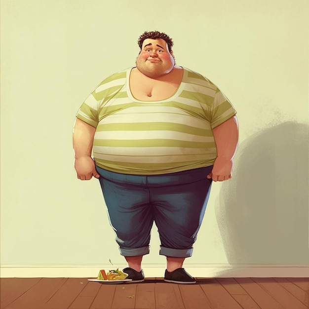 Obese man