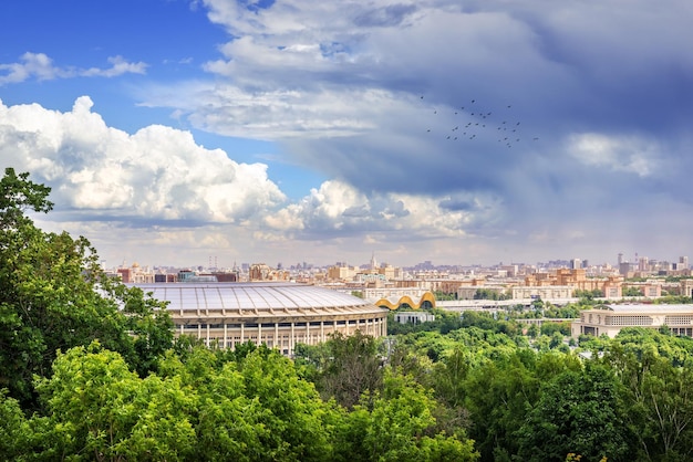 Observation deck and complex Luzhniki Sparrow Hills Moscow