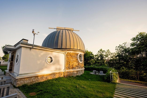 Observatory park and meteorological station in planetarium outdoor