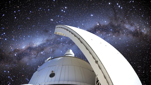 Observatory under a starry sky