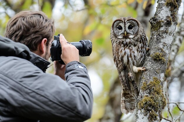 Photo observing and recording natural behaviors for trai generative ai