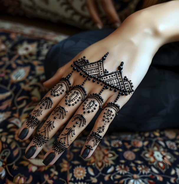 Photo occasion bridal fashion pattern hands tattoo hand female event stylish henna mehndi mehendi design