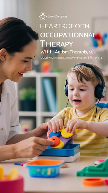 Photo occupational and speech therapy for autism