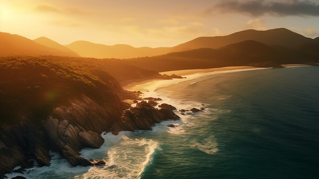 ocean bird eye view