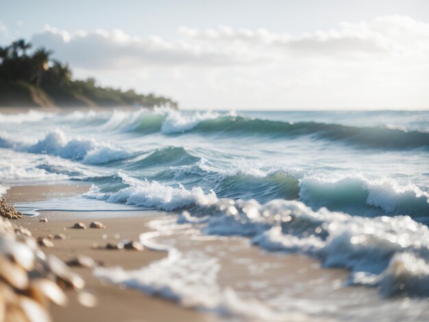 Ocean Breaks on the Shore