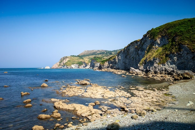 Ocean and cliffs view in Laredo Cantabria Spain