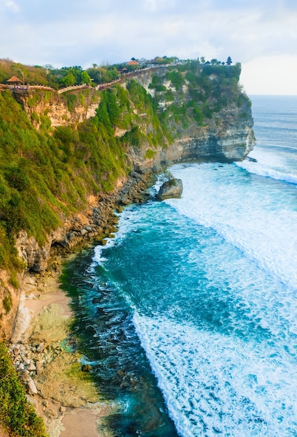 Ocean landscape background near Uluwatu temple