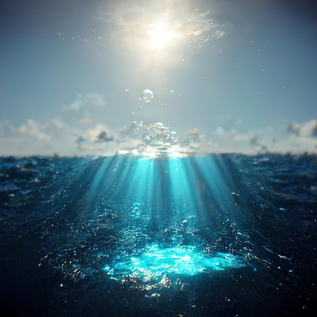 ocean liquid super rendered and shine