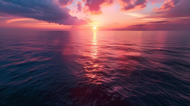 the ocean during sunset