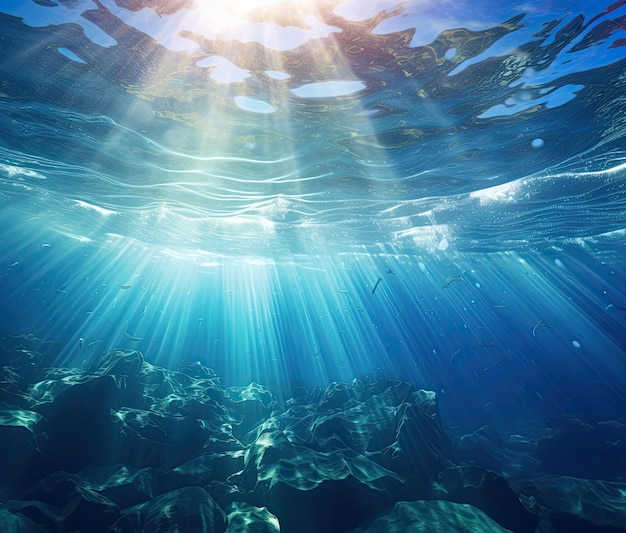 Ocean underwater landscape sea