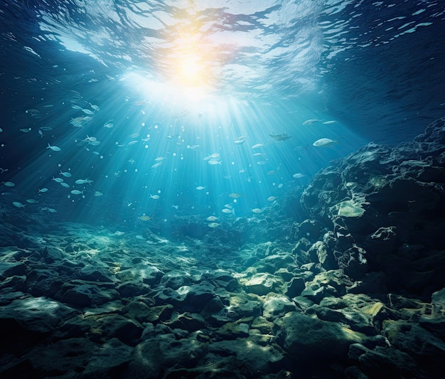 Ocean underwater landscape sea