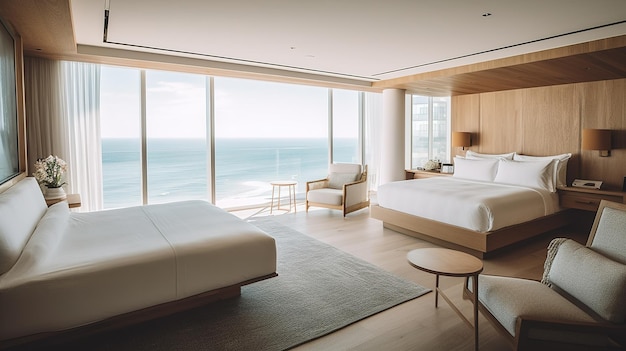 The ocean view room at the w hotel