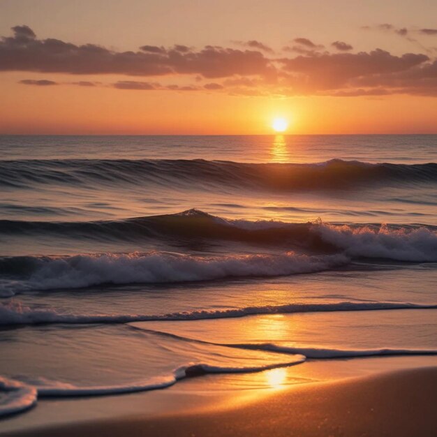 Ocean water during golden hour