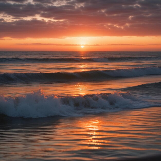 Ocean water during golden hour